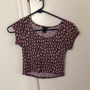 Small forever 21 flowered crop top